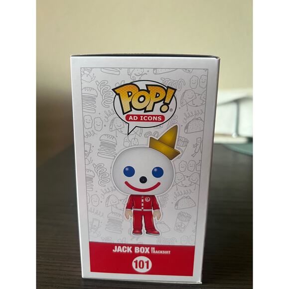 ONLY 2000 PIECES VAULTED LE EXCLUSIVE Jack Box in Tracksuit Funko Pop #101 Ad - Picture 2 of 6